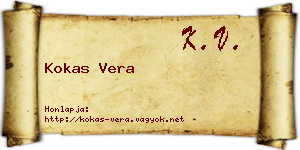 Kokas Vera névjegykártya
